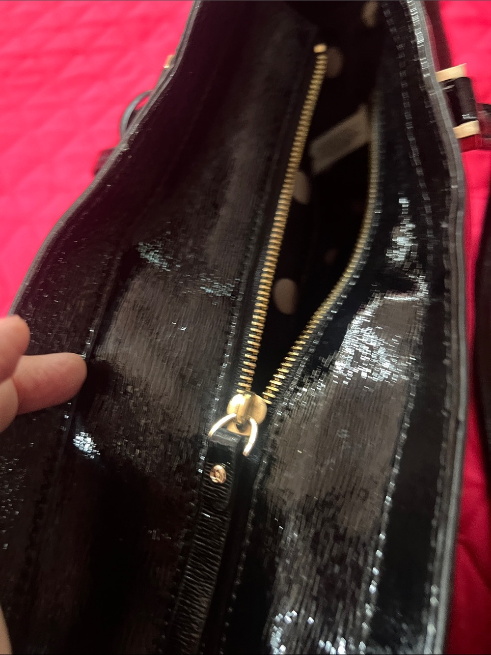 kate spade Black Patent Leather Tote with Top Handles - Picture 12 of 12